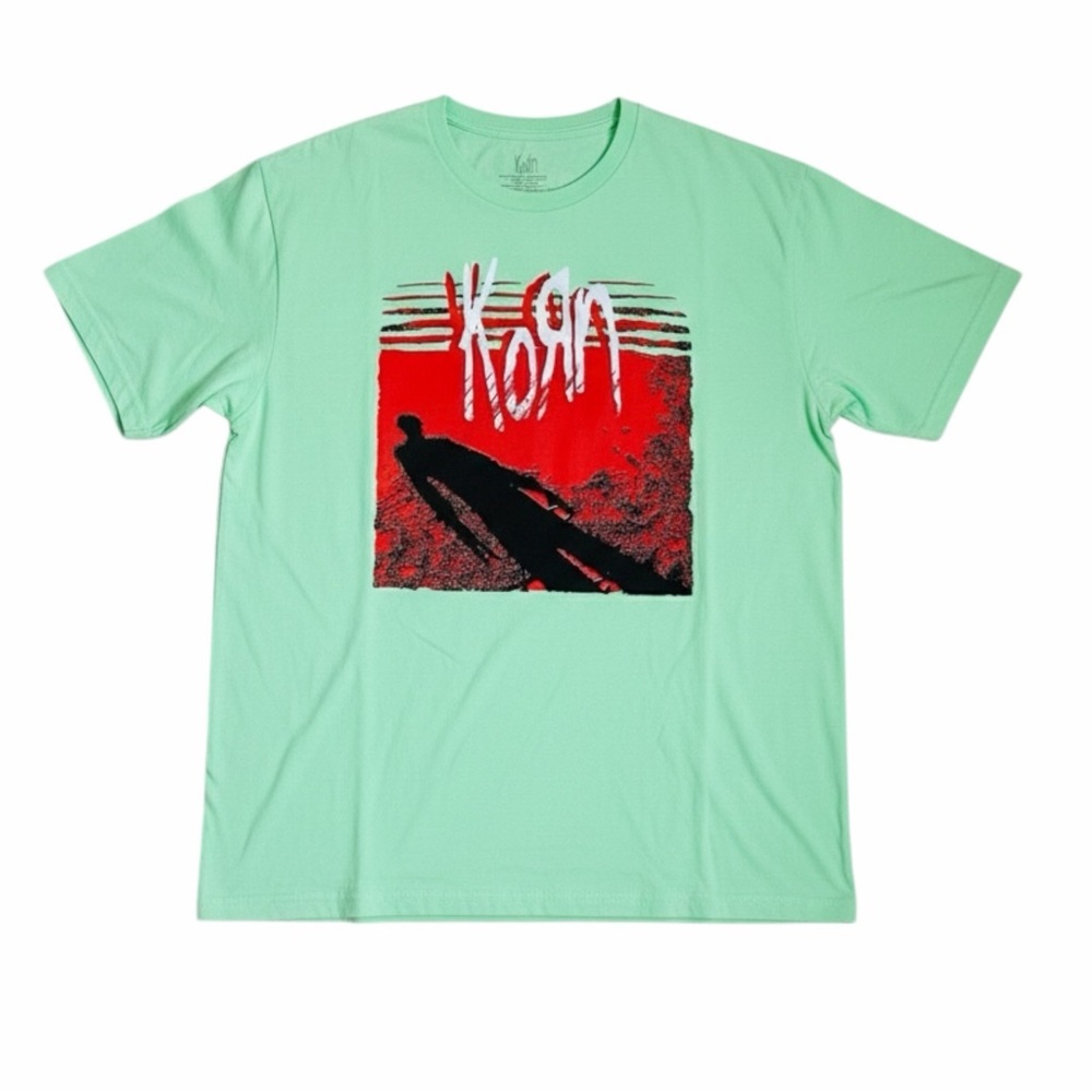 Korn Self-Titled Graphic Tee | Minty Green Nu-Metal T-Shirt Unisex Small